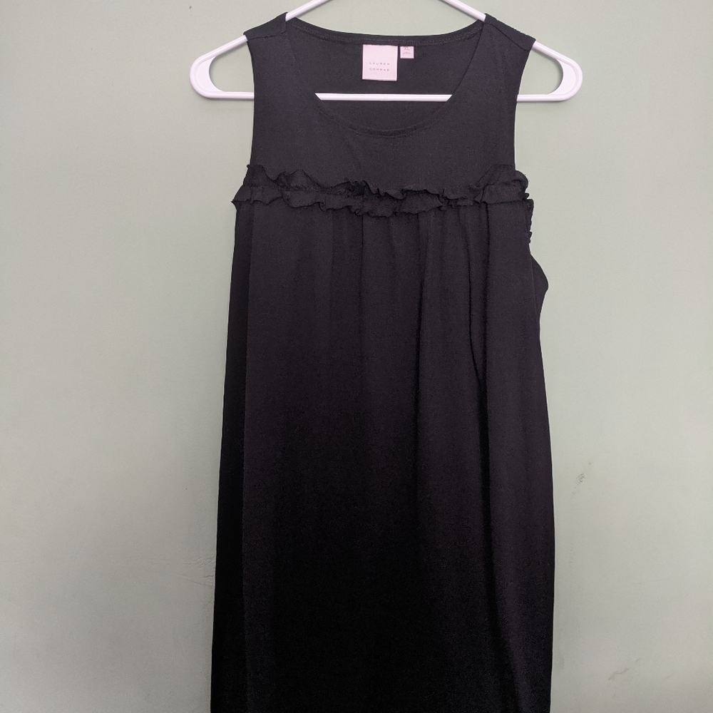 Lauren Conrad cold shoulder black dress
